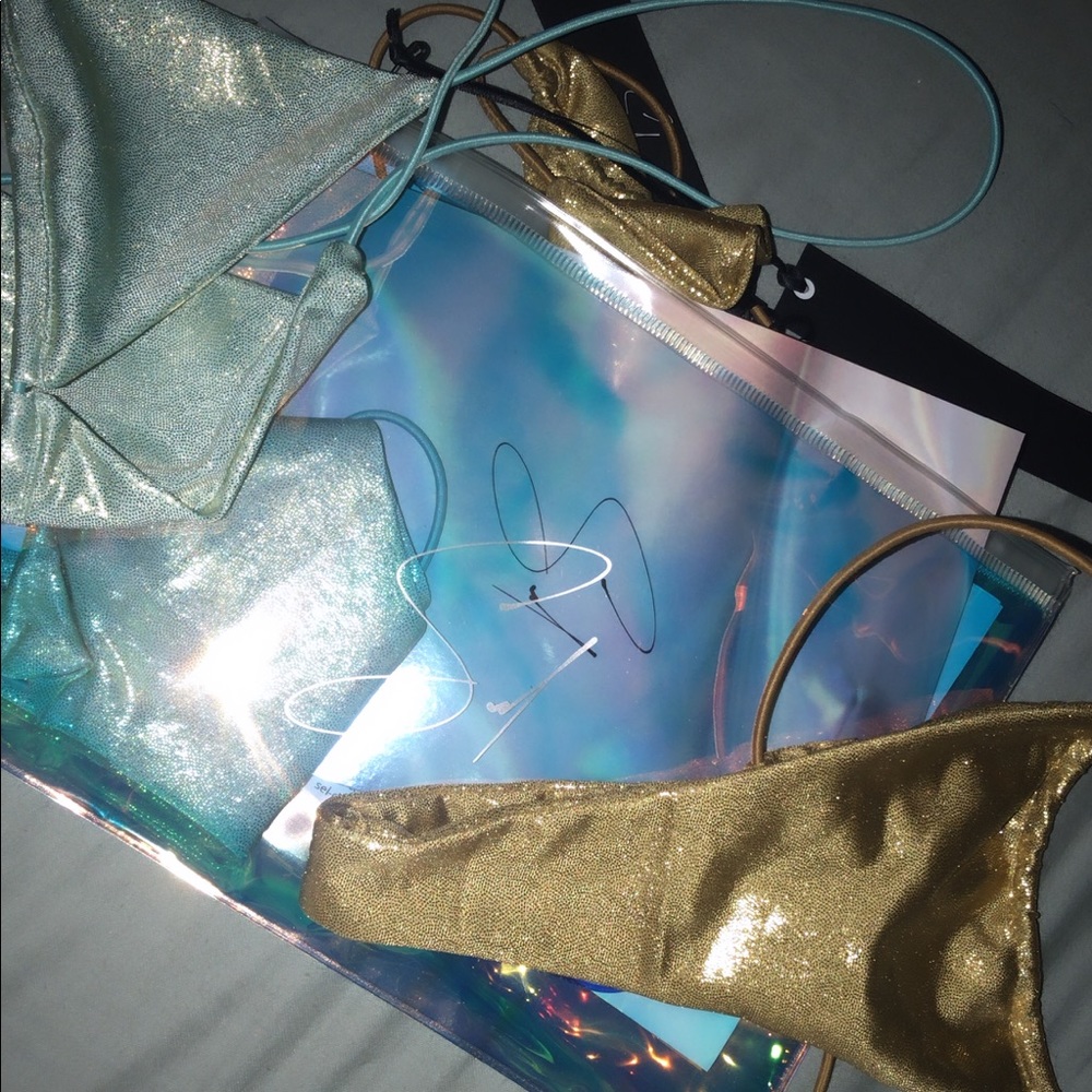 SEL DOVAL metallic tinkini